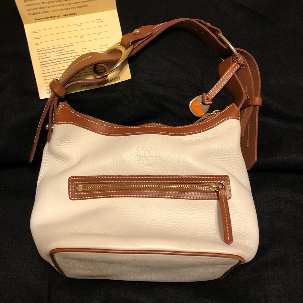 White and tan leather Dooney and Bourke bag
